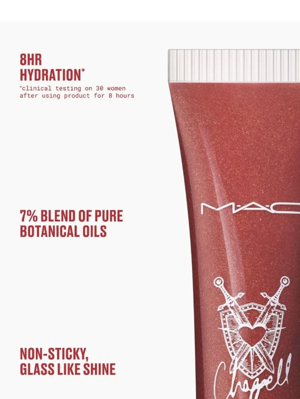 MAC Cosmetics Viva Glam Chappel Roan Lipglass Air Non-Sticky Gloss